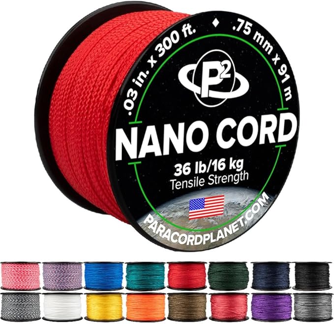 Paracord Planet Nano Cord –Lightweight Nylon Nano Paracord – Great for Arts & Crafts, Home Décor, Camping and More