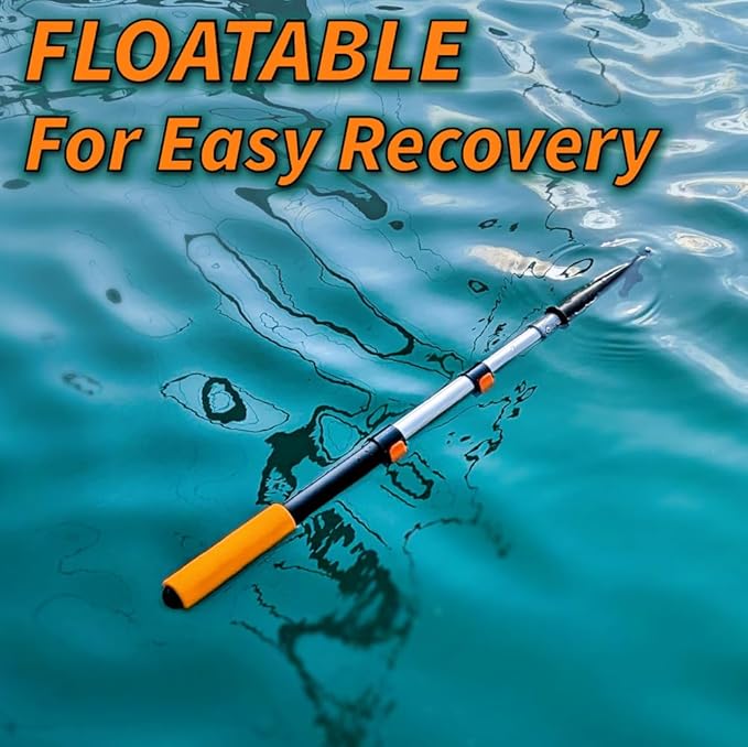 Boat Hook for Docking with Telescoping Extension Pole // Durable, Floating, Lightweight and Sturdy Telescoping Boat Hook Pole // the Ultimate Boat Pole for Docking, Push-Pull and Boating