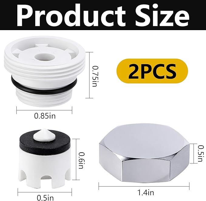2 Pack Vacuum Breakers Outside Faucet, Stainless Steel Vacuum Breaker Repair Kit Vac-Vbk-X1B, Vacuum Breaker Replacement for Traditional Anti Siphon Frost Free Sillcock Valves
