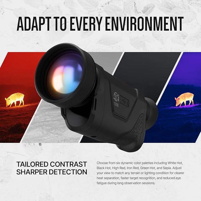 ATN BlazeHunter XD 1280x1024 Thermal Monocular w/SharpIR AI, 1000m Laser Rangefinder, 1920x1080 OLED, Wi-Fi, 32GB, IP67