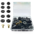 116 PCS Faucet Washer Assortment Kit Outdoor Faucet Repair Kit with Brass Screws Flat and Beveled Washers for Use with Assorted Quick-Opening Style Faucets Stem Worn Out Washer Replacements (116 PCS)