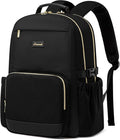 LOVEVOOK Lunch Backpack with Lunch Compartment,15.6 Inch Laptop Work Travel Insulated Cooler Backpack Purse,Waterproof College Teacher Nurse Lunch Bag Box with Tumbler Holder,Gifts for Men Women,Black