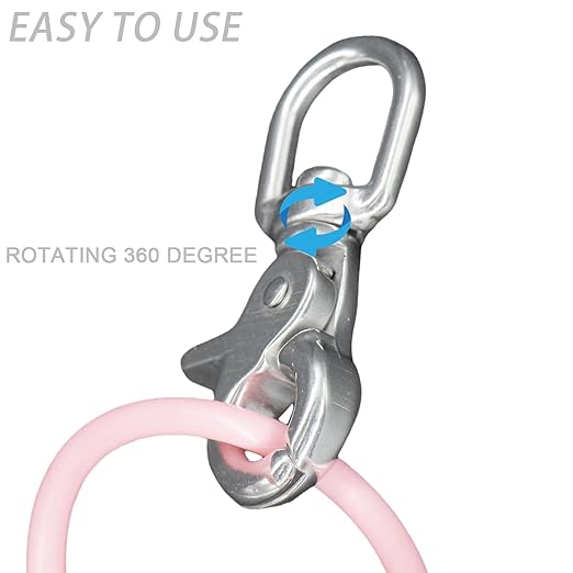 2 PCS 316 Stainless Steel Swivel Trigger Snap Hooks, 2.65” Heavy Duty Clips, 130 lbs Capacity - Marine Grade, Anti-Rust, Multipurpose Lobster Claw Clasps for Pet Leashes, Bags, and Cameras