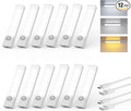 Under Cabinet Lights 4-Inch 12-Pack, USB Rechargeable Motion Sensor Light Indoor 3 Colors, Dimmable Closet Lights Battery Operated, Wireless Under Counter Lights for Kitchen, Shelf