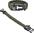 Chinshwehaw 5 in 1 Survival Bracelet-Fire Starter,Loud Whistle,Compass,Paracord Rope & Cutter,Military Grade Tactical Gear for Emergency for Emergency,Camping&Hiking Gear