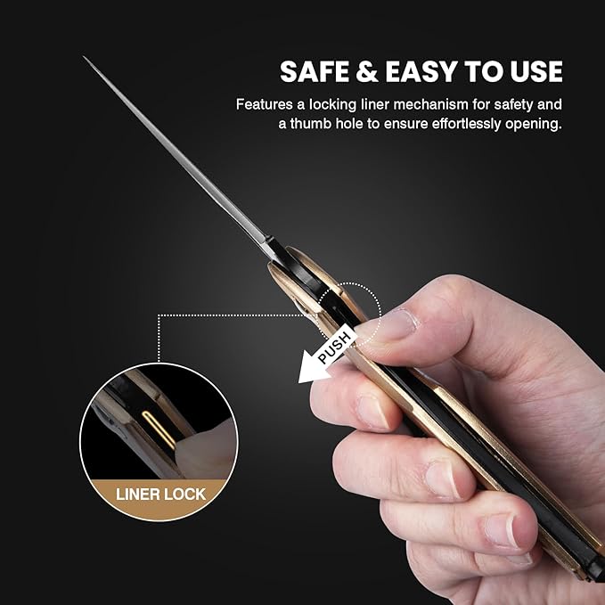FUNBRO Multitool knife, Gift for Men (Gold)
