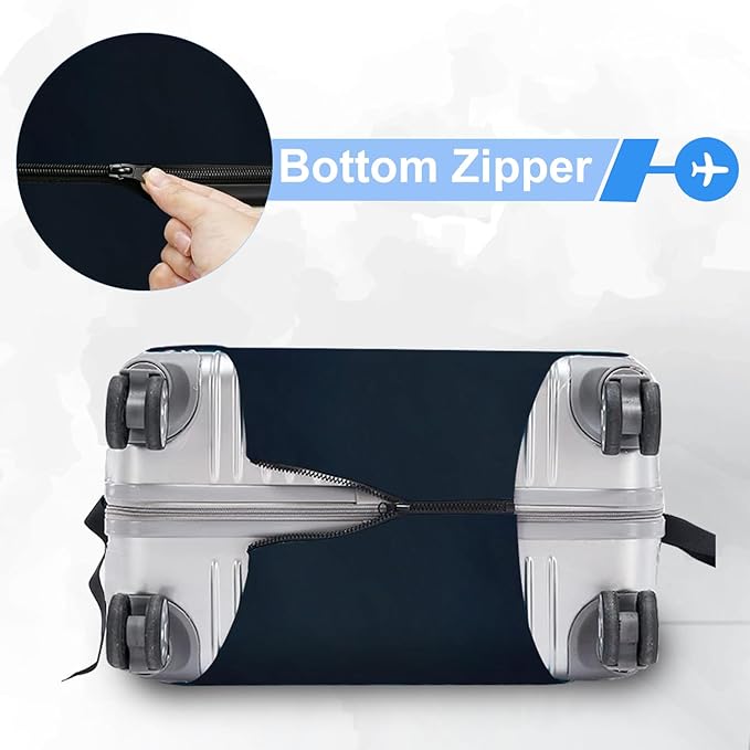 ANNA QUEEN Travel Globe Airplane Luggage Cover -Stretchable Airplane Suitcase Protector Sleeve,Universal Washable Fit for 20-37 Inch Checked Baggage,Water Resistant Durable Luggage Protector