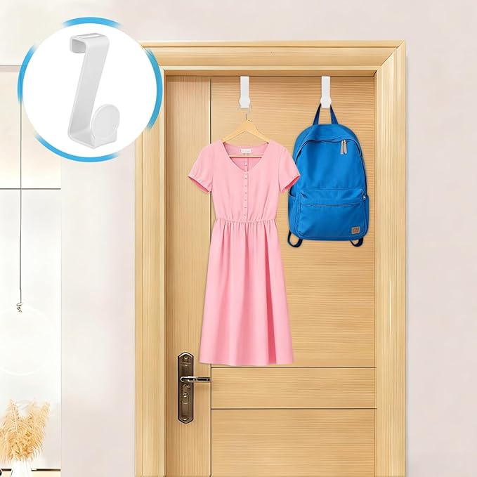 2Pcs Potty Seat Hooks, Multipurpose Plastic Tank Couples for Hanging Potty Holder Toilet Training Seat, Washer Specific Z-Shaped Toilet Storage Hooks for Bathroom, Kitchen and Other Home