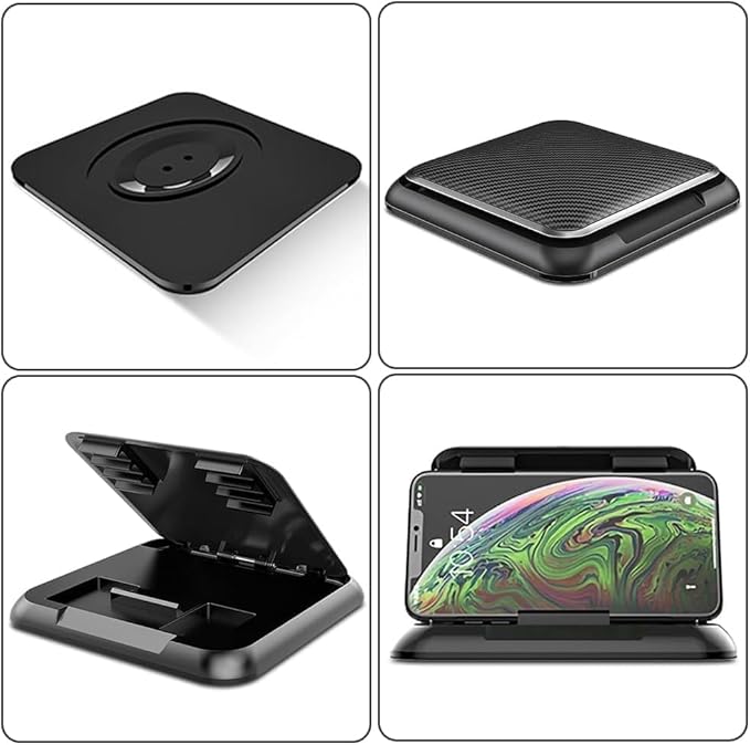 Universal Car Phone Holder & Dashboard Mount - Anti-Slip Phone Cradle Pad for iPhone, Samsung, Android & All Smartphones - Secure Hands-Free Mount for All Vehicles
