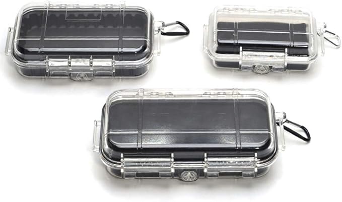 Plastic Waterproof Box Case Container Waterproof Shockproof Box Waterproof Dry Box Waterproof Cases Organization Locker Box Portable Dry Storage for Boat, Fishing Tackle, Phone, Camera, etc
