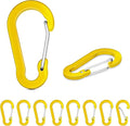10pcs Aluminum Small Carabiner Clip, 2 Inch Carabiner Keychain Clasp Spring D Ring for Hanging Home KeyRings Hook Paracord Lanyard Keychain Pet Collar Hiking Camping Fishing Accessories (Gold)