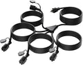 K KASONIC - 31FT Christmas Lights Outdoor Extension Cord with Mutil Outlets, ETL Listed Heavy Duty Electrical Cord with Protective Covers, Weatherproof Extension Cord for Outside, 16AWG/1625W, Black