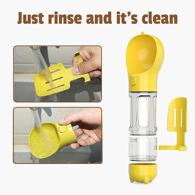 Portable Travel Water Collapsible Bowl Set Dispenser for Dog Walking Bag with Water Bottle Holder Small Size Dog 300ml