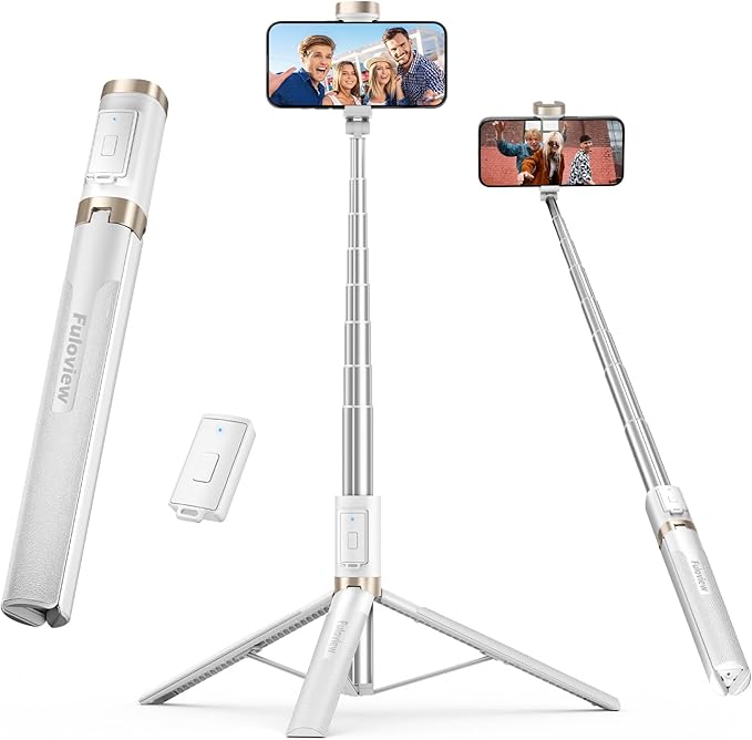 Fuloview 72'' Selfie Stick for iPhone,Tripod Wireless Remote for Selfies,Group Photograph,Video Recording. Phone Stand Compatible with iPhone Android Phone,Camera