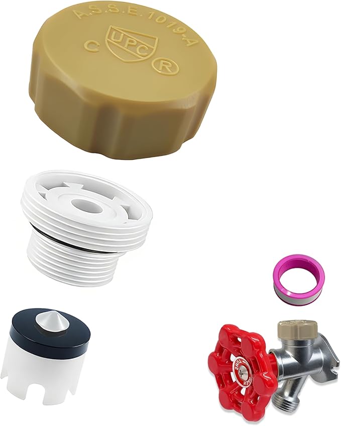 ASSE 1019-A Outdoor Faucet Repair Kit with Teflon Tape, Vacuum Breaker Replacement Kit Anti-Siphon Frost-Free Hose Bib Sillcock Valve Replacement（1 Pack）