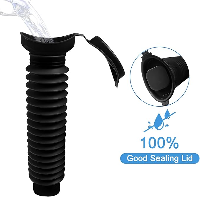 Pee Bottles for Men, Portable Urinal for Men, Collapsible Urine Bottle 750ML, Car Urinals for Men and Women, Emergency Urinal Shrinkable Pocket Toilet for Travel, Camping, Traffic Jam, Road Trips