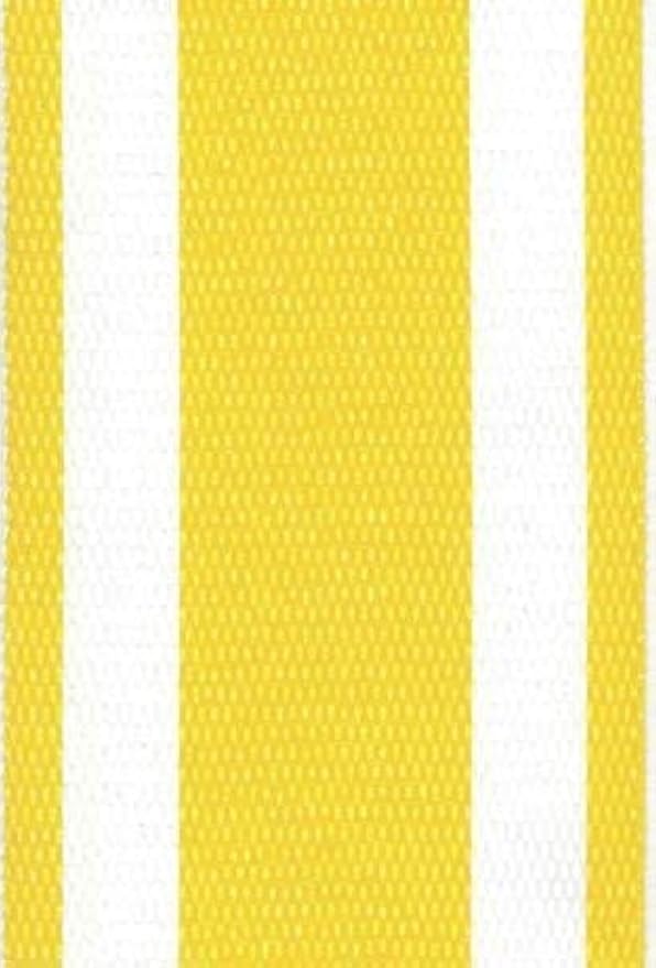 Lawn Chair USA Replacement Lawn Chair Webbing - Webbing for Lawn Chairs, Beach and Camping. UV-Resistant Webbing Strap Made with Durable Polypropylene (2 1/4" x 50', Yellow and White Stripe)