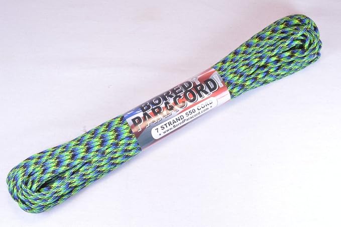 BORED? PARACORD! 550 lb Paracord – Ideal for Crafting, DIY Projects, Camping, Military & Active Outdoors – 300+ Colors – Tactical Parachute Cord Type III – Strong - Aquatica 50 Feet