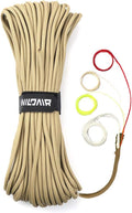 WILDAIR Paracord Survival Paracord Parachute Fire Cord Survival Ropes 4-in-1 U.S. Military Type III with Integrated Fishing Line Fire-Starter Tinder