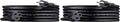 Amazon Basics Extension Cord, 10 Ft, 3-Prong Outlet Extender, Indoor, 13 Amps, 125V, Black, 2-Pack
