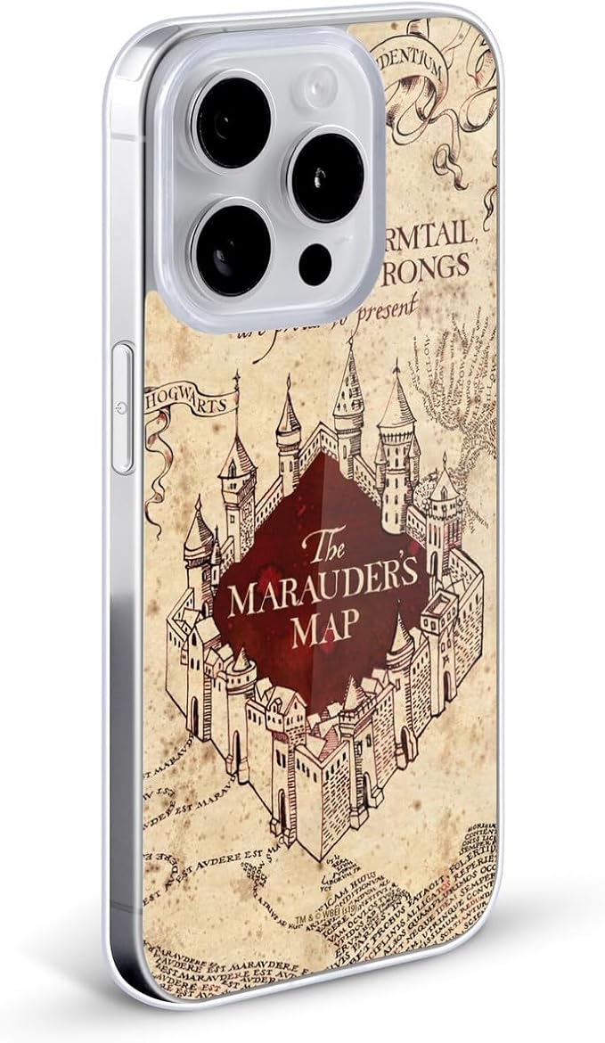 Head Case Designs Officially Licensed Harry Potter The Marauder's Map Prisoner of Azkaban II Gel Case [Military Grade Protection] Compatible with Apple iPhone 14 and Compatible with MagSafe