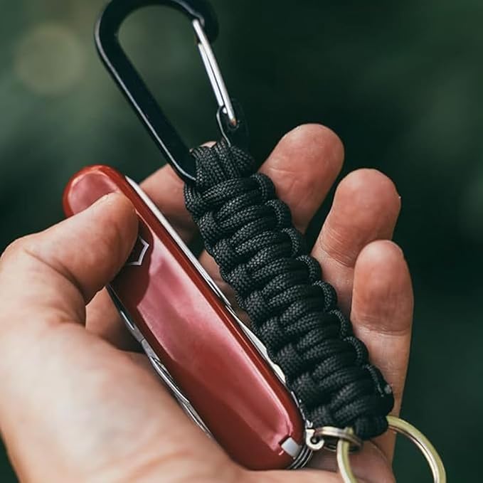 Paracord Keychain,Small Carabiner Clip,Braided Lanyard Keychain