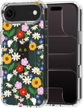 MOSNOVO for iPhone Air Case | Military Grade 6.6ft Drop Tested | Camera Control | Clear with Black Cat in Garden Design