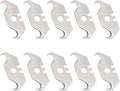TAODAN 10PCS 1.92x0.74x0.23inch Multipurpose Carbon Steel Hook Shaped Blade Sheep Horn Knife Suitable for Cutting Roofing Material Roofing Felt Carpets Fabrics Cardboard Box Metal Sheet
