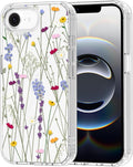 MOSNOVO for iPhone 17e Case/iPhone 16e Case, Shockproof Military-Grade Protection 6.6ft Drop Tested, Clear Phone Case for iPhone 16e / iPhone 17e, Floral Garden Design
