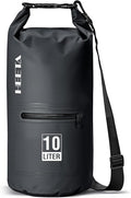 HEETA Waterproof Dry Bag with Front Zippered Pocket for Women Men, 5L/10L/20L/30L/40L Roll Top Lightweight Dry Storage Bag Backpack for Travel, Kayaking, Boating, Rafting, Camping, Hiking & Beach