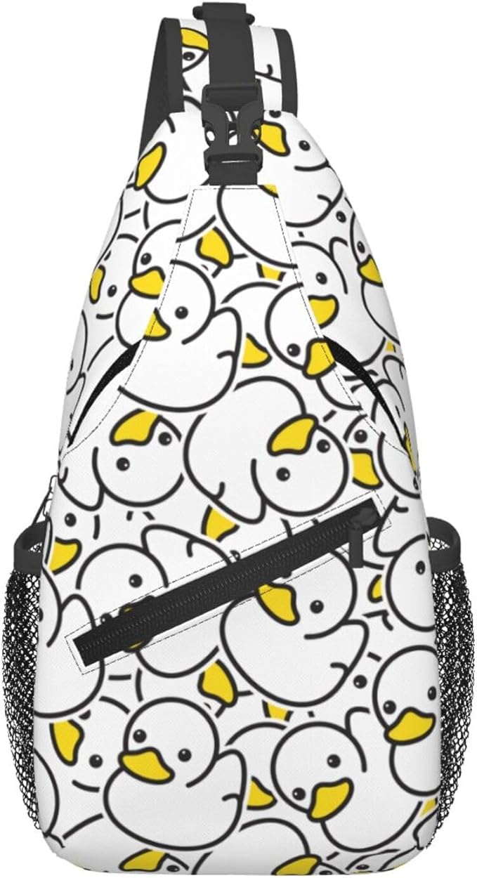 Cute Duck Sling Bag For Women Men Fashion Duck Backpack Crossbody Shoulder Bag Sling Backpack Chest Bag Travel Hiking Casual Sport Daypack