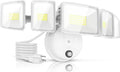 Onforu 150W 15000LM Dusk to Dawn Outdoor Lighting,5 Heads Plug in Flood Lights,6500K Super Bright Automatic White Outdoor Lighting,IP66 Waterproof Hardwired LED Security Lights for Garage,Yard,Outside