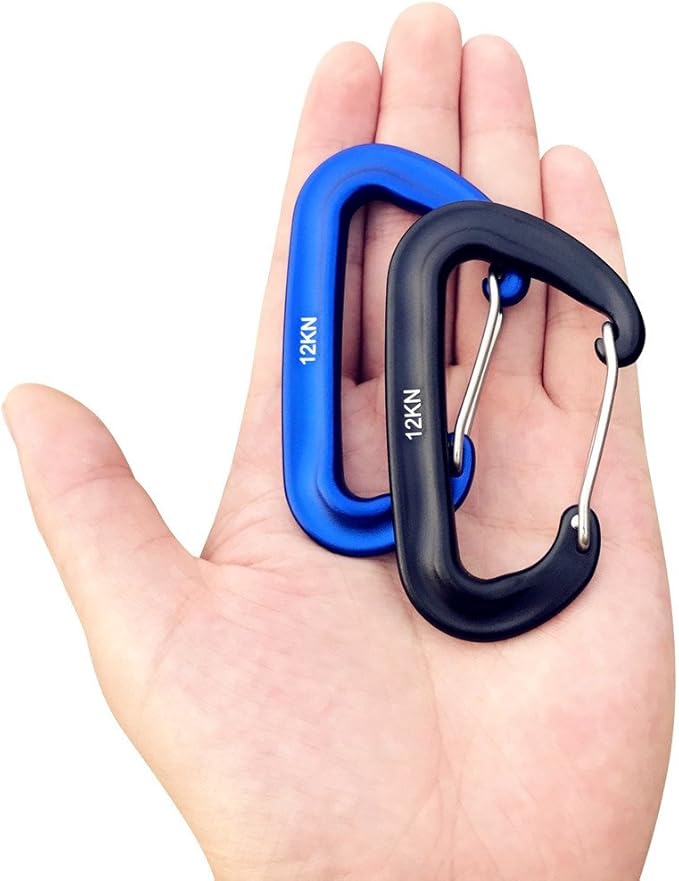L-Rover Carabiner,12KN Lightweight Heavy Duty Carabiner Clips,Aluminium Wiregate Caribeaners for Hammocks,Camping, Key Chains, Outdoor and Gym etc,Hiking & Utility