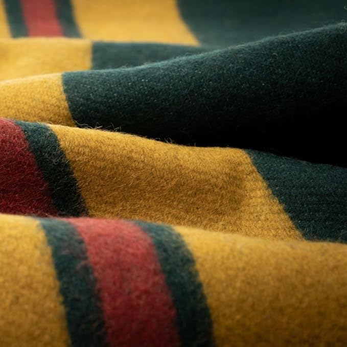 Arcturus Rainier Wool Blanket - Warm, Heavy, Washable, Bed Blanket | Great for Home & Camping (Fort Vancouver, Queen)