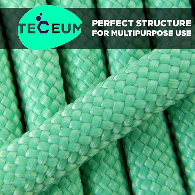 TECEUM Reflective Paracord Rope 1000 – 1000ft/200ft/100ft/50ft – 40+ Colors – Glow in The Dark – para Cord – Utility Rope for Survival, Hunting & Camping Gear – Nylon String, Camping Rope, Tent Cord