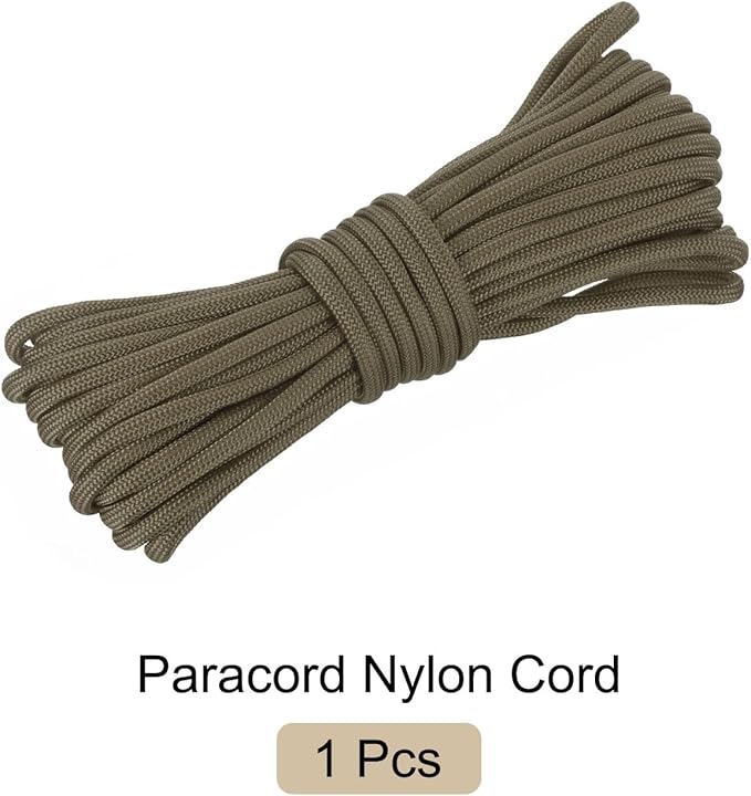 550 Paracord Rope 26ft, 4mm Thin Paracord Nylon Cord 7-Strand Core [for Tent Camping Outdoor Gear] - Dark Brown