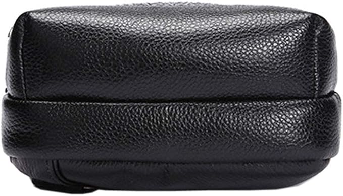 Hebetag Crocodile Genuine Leather Sling Chest Bag for Men&Women Travel Outdoor Hunting Hiking Camping Crossbody Shoulder Pack Pouch Backpack Daypack Black