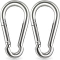 Locking Carabiner Clips, Stainless Steel Spring Snap Hook Locking Carabiner Heavy Duty - 304 Premium Stainless Steel Thumb Screw Carabiner Clip