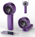 Peiyuu Portable Handheld Fan, 4000mAh, USB Rechargeable 180° Foldable Mini Desk Fan, 6 Wind Speed, LCD Digital Display, Lanyard as Neck Fan, Ultra Quiet, Pocket Size for Indoor Outdoor