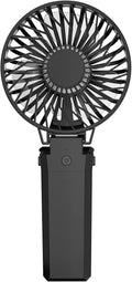 HandFan 5200mAh Portable Fan Handheld, 6 Speeds Hand Held Fan 180° Foldable Personal, Battery Operated USB Rechargeable, Handle Separate Design for Travel/School/Outdoors/Indoors (6 Speeds Black)
