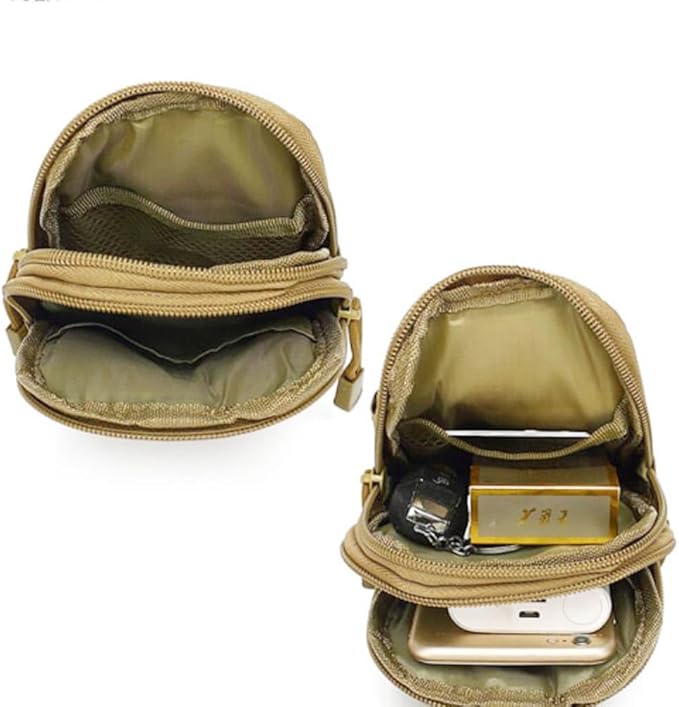 Belt Pouch, Tactical Molle Phone Pouch EDC Utility Pouches Waist Bag, Small Cell Phone Holster Gear Tool Gadget Pocket for Men