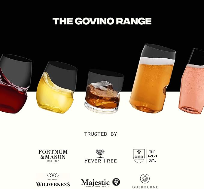 GOVINO Unbreakable Plastic Wine Glasses - Stemless Shatterproof Tritan Glassware, Fancy Cups That Look Like Glass, 16oz, Set of 8