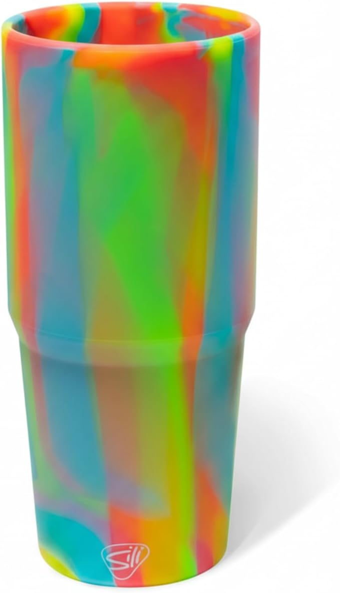 Silipint: 32oz Silicone TUMBLER, Unbreakable, Non-Toxic, Dishwasher Safe - Sugar Rush Pack of 1
