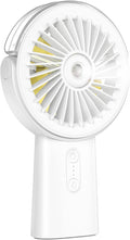 Otlonpe Handheld Misting Fan Portable, Small Personal Hand Held Rechargeable Mist Fan Water Spray, 4000mAh Battery Operated Hand Mister Fans 3-Speed, 4-15 Hrs Runtime for Travel Home Office Outdoor