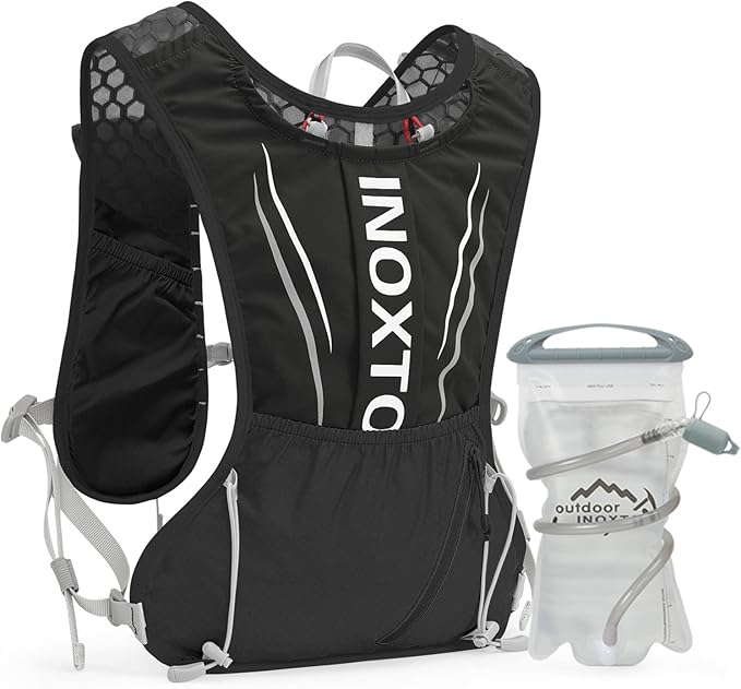 IX INOXTO Running Hydration Vest for Men Women Water Backpack for Running 3L Running Hydration Pack for Trail Running Marathon Race Hiking