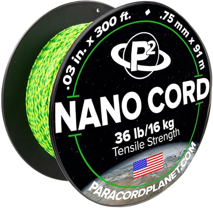 Paracord Planet Nano Cord –Lightweight Nylon Nano Paracord – Great for Arts & Crafts, Home Décor, Camping and More!