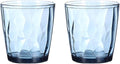 uxcell 7oz Acrylic Drinking Glasses, 2Pcs Plastic Reusable Tumblers Drinkware Unbreakable Water Glasses Cups Stackable & Dishwasher Safe for Home Outdoors Restaurant, Grey Blue