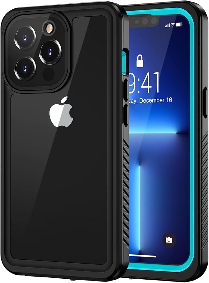 Lanhiem for iPhone 13 Pro Max Case, IP68 Waterproof Dustproof Shockproof Cases with Screen Protector, Full Body Protective Front and Back Cover for iPhone 13 Pro Max - 6.7 inch (Blue)