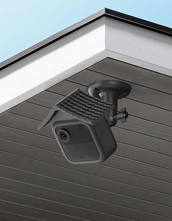 Silicone Case Cover for Blink Outdoor 4 (4th Gen), Outdoor 2K + – Weatherproof Protective Skin with Hat Brim, Full Camera Protection, Easy Installation, Black, 2 Pack