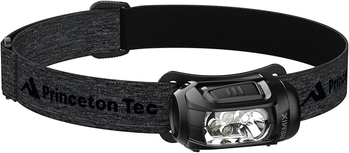 Princeton Tec Remix 450 Lumen Maxbright & Ultrabright Black / Dark Gray, LED Headlamp, IPX4 Water Resistance, Essential for Hiking, Camping, Hunting, Fishing, Running, & Safety Preparedness.